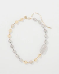 Mixed Metals + Pavé Short Necklace