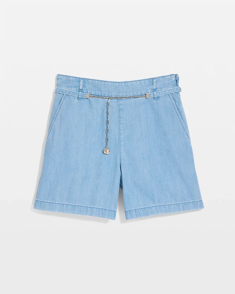 Belted Featherweight Denim Short