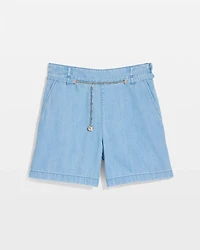 Belted Featherweight Denim Short