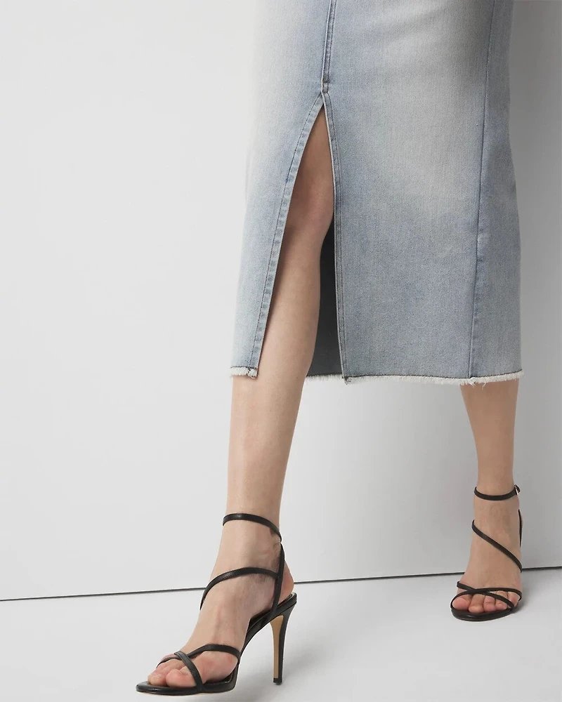 Petite Denim Midi Skirt