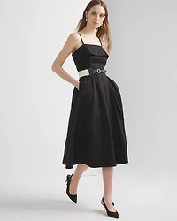 Cotton Poplin Midi Dress