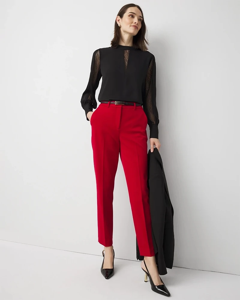 High-Rise Elle Slim Ankle Pant