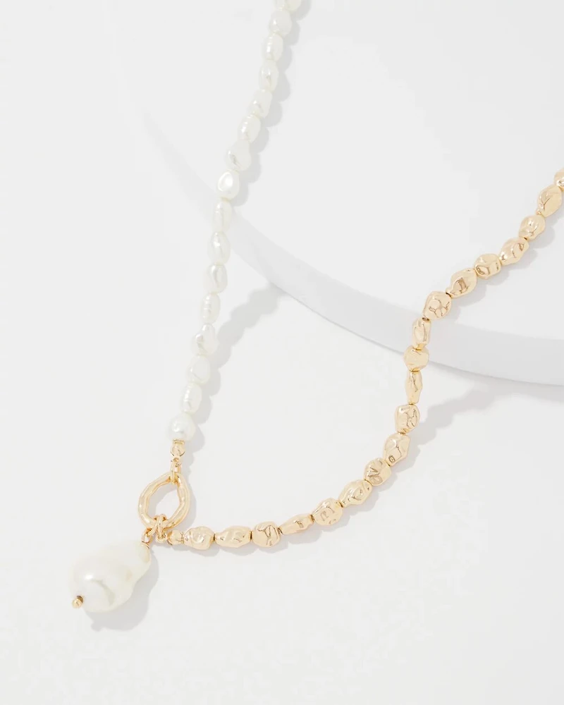 Gold + Pearl Convertible Pendant