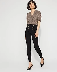 Side-Pleat Ponte Legging