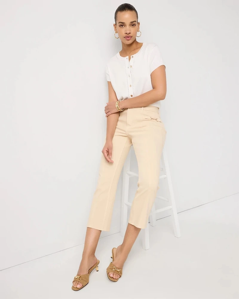 Horsebit High-Rise Kick Flare Jean