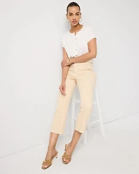 Horsebit High-Rise Kick Flare Jean
