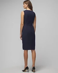 Sleeveless V-Neck Sheath Dress