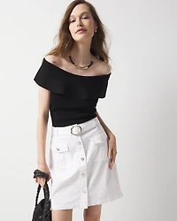 WHBM FORME™ Sculpt Stretch Off-the-Shoulder Sweater