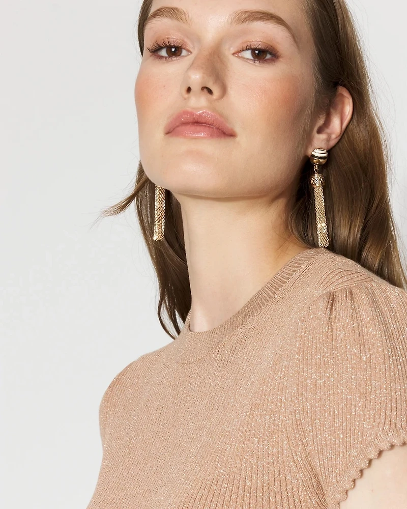 Gold Tassel Earrings
