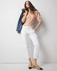 WHBM FORME™ Ribbed Stretch Henley Top