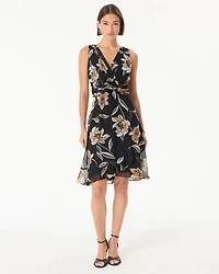 Ruched Chiffon Dress