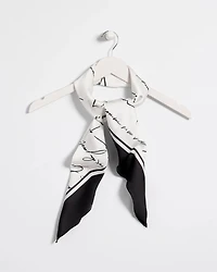Script Square Scarf