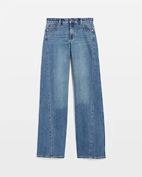 Petite High-Rise Twisted Seam Wide Leg Jeans
