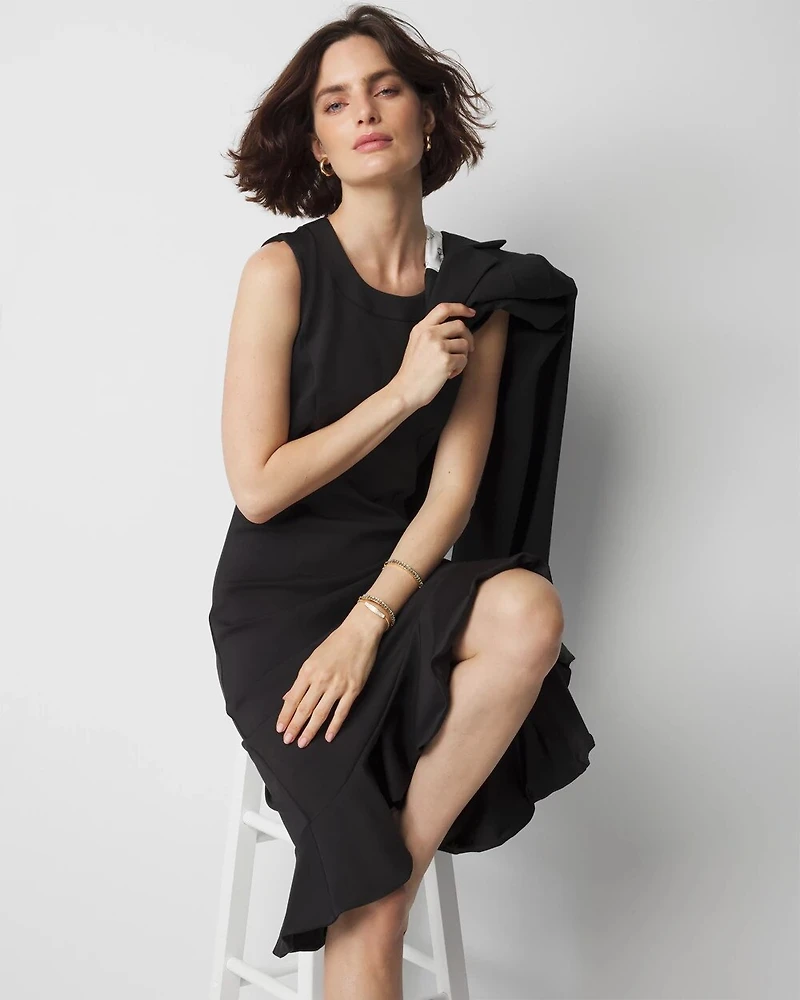 Sleeveless Scuba Midi Dress