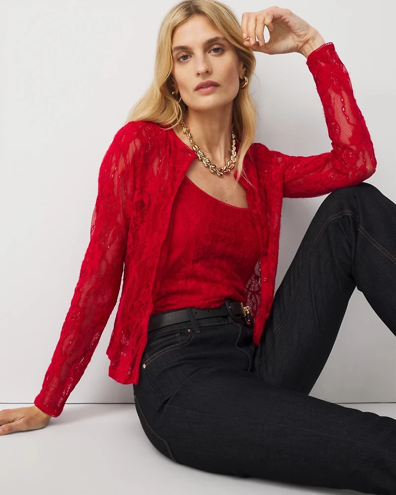 WHBM FORME™ Lace Cardigan