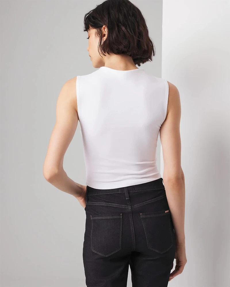 WHBMFORME™ Cotton Spandex High Neck Shell