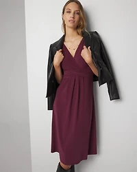 Sleeveless V-Neck Midi Dress