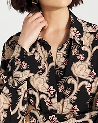 Long-Sleeve Flare Cuff Shirt