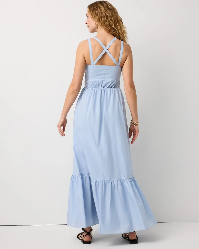 Halter Cotton Maxi Dress