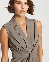 Blazer Faux Wrap Midi Dress