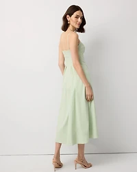 Corset Poplin Midi Dress