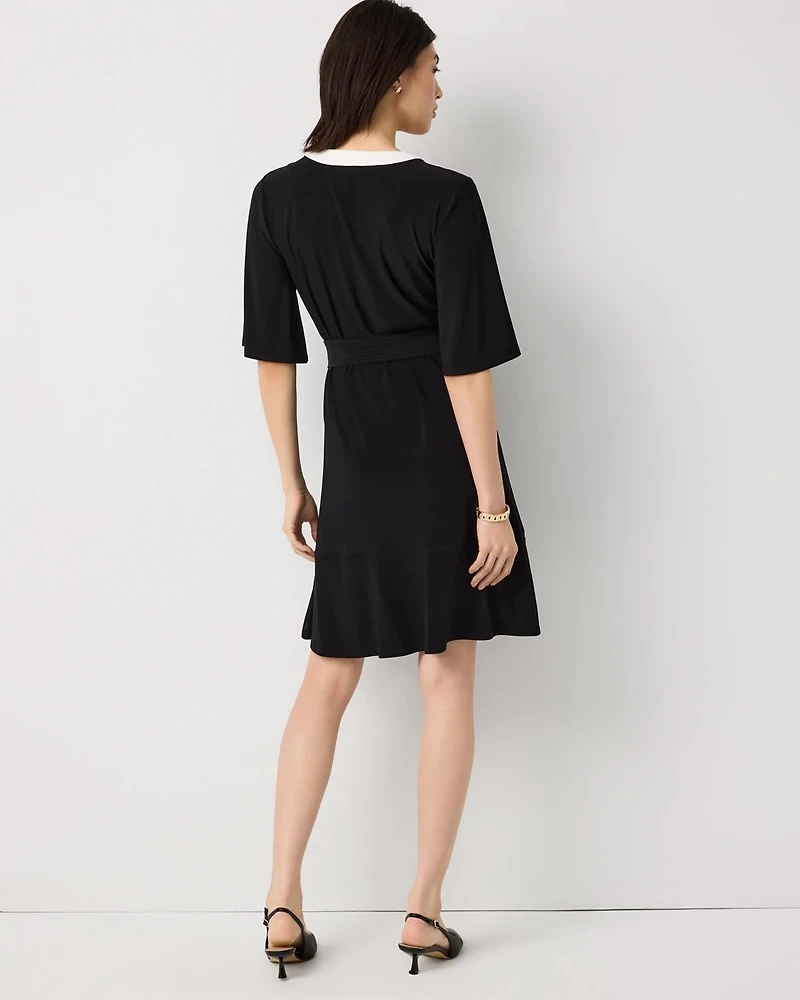 Matte Jersey Belted Kimono Dress