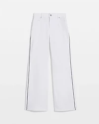 Piping Detail High Rise Wide Leg Jean