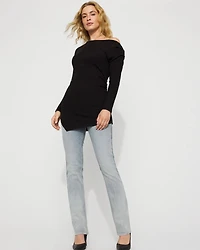 Asymmetrical Rib Snit Top