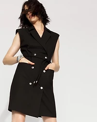 Petite Double-Breasted Blazer Dress