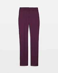 Petite High Rise Satin Straight Pant
