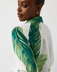 Petite Satin Twill Button Front Shirt