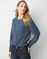Braided Cable Knit Sweater