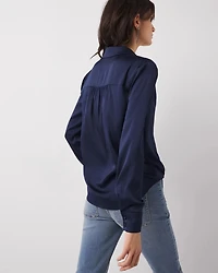 Satin Surplice Blouse