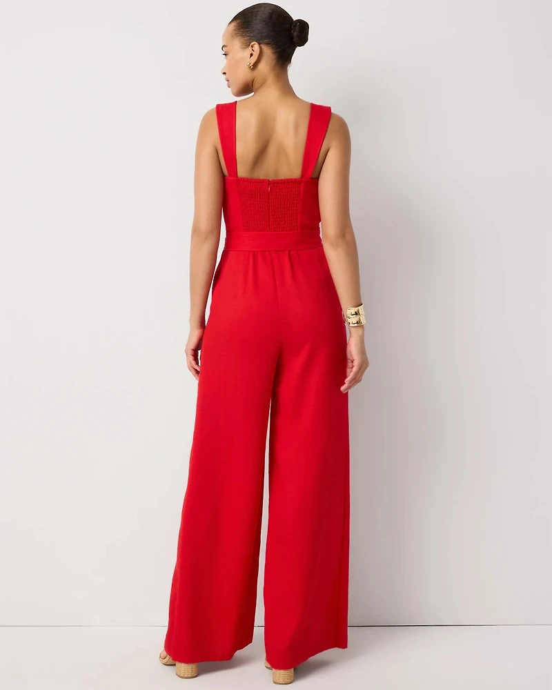 Belted Wide Leg Jumpsuit