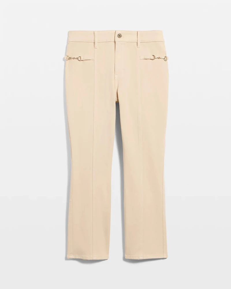 Horsebit High-Rise Kick Flare Jean