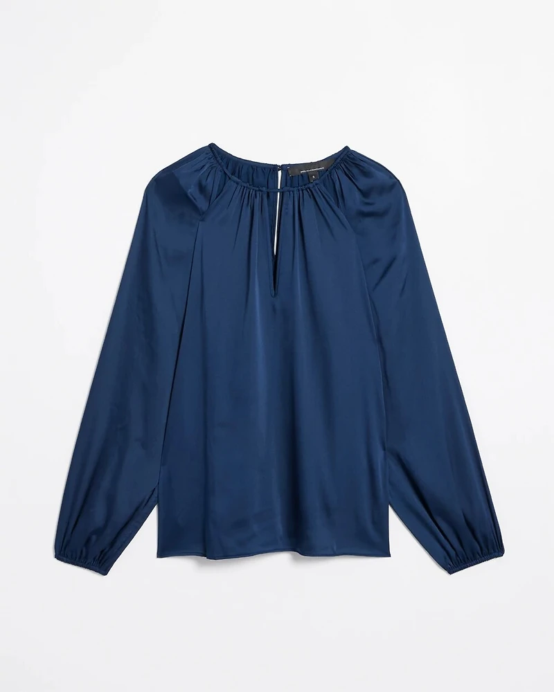 Long Sleeve Cutout Detail Blouse