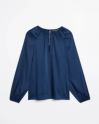 Long Sleeve Cutout Detail Blouse