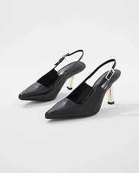 Leather Slingback Pump