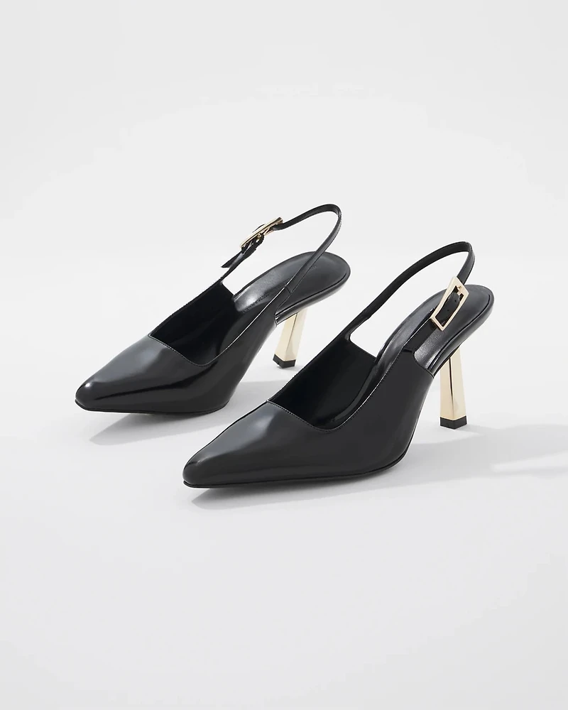 Leather Slingback Pump