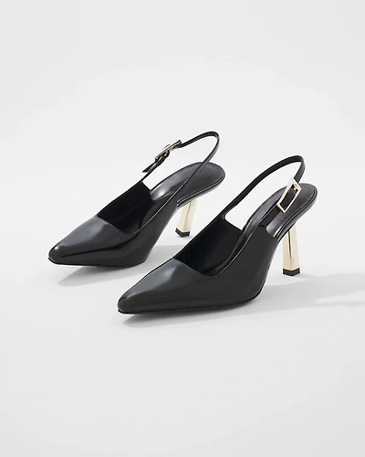 Leather Slingback Pump