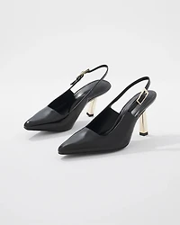 Leather Slingback Pump