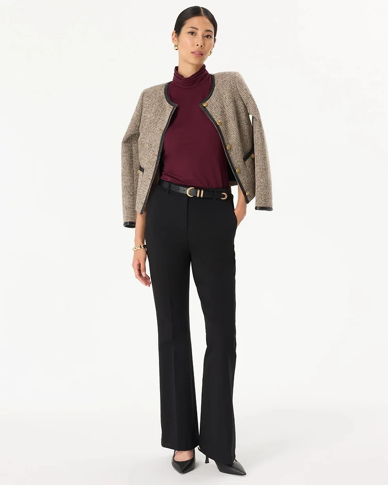 Ponte Mock Neck Sleeveless Top