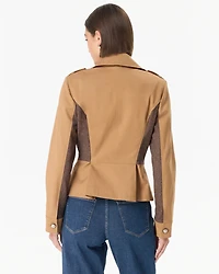 Tweed Detail Trench Jacket