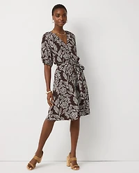 Petite Tie-Waist Mini Dress