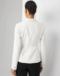 Jeweled Button Blazer