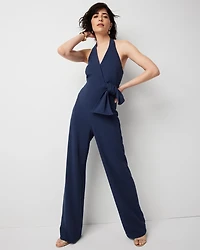 Tie Waist Halter Jumpsuit