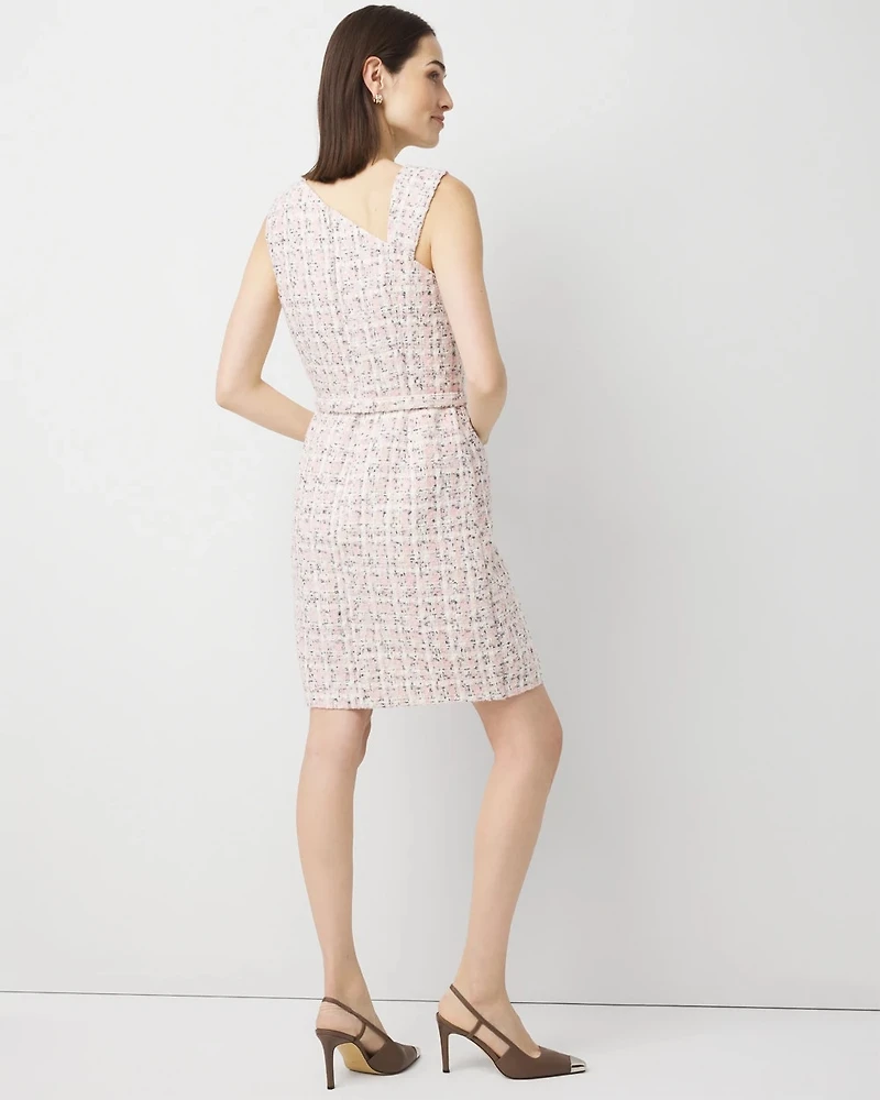 Petite Shimmery Tweed Mini Dress