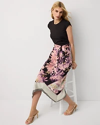 Handkerchief-Hem Midi Dress