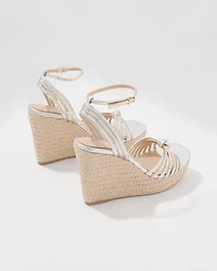 Gold + Silver High Heel Wedge