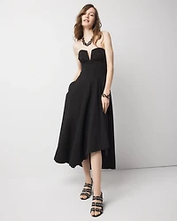 Strapless Corset Midi Dress